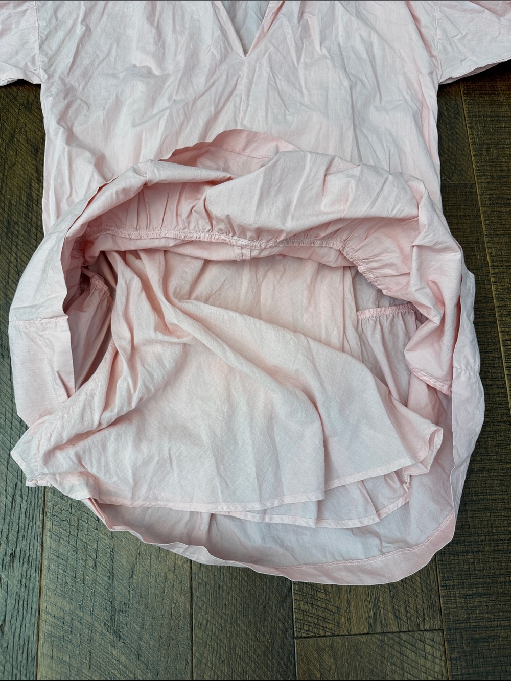 Madewell Cotton Mini Dress V Neck Pink - Picture 7 of 8